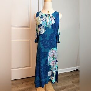 Maeve Teal Floral Maxi Dress